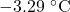 \mathrm{-3.29~\celsius}