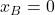 x_B = 0