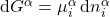 \dd{G^\alpha} = \mu_i^\alpha\dd{n_i^\alpha}